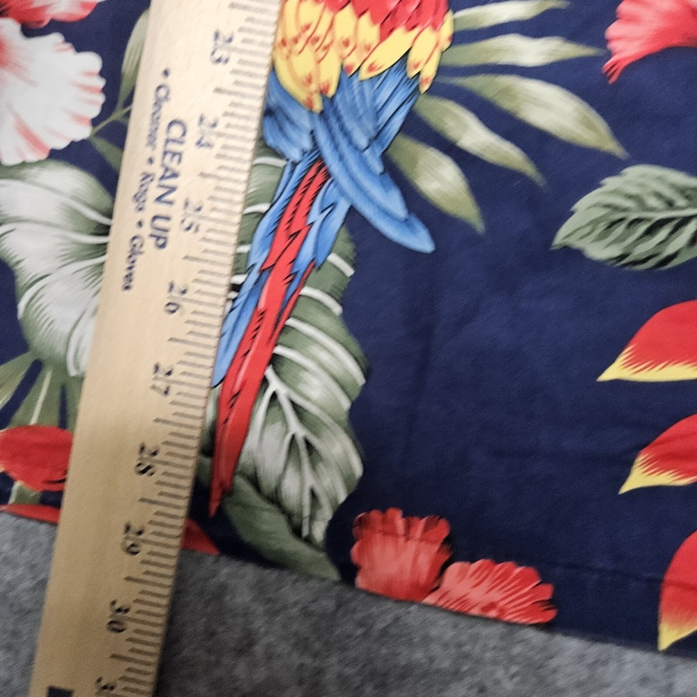 Vintage Hawaiian Shirt Birds Flowers Made in Hawaii Large See Measurements - Picture 8 of 8